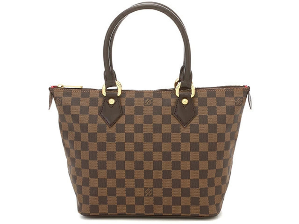 LOUIS VUITTON Saleya Handbag Damier Ebene Brown